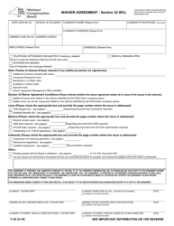 Form C-32 Waiver Agreement - Section 32 Wcl - New York