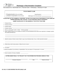 Document preview: Form DC-120 Discharge or Discrimination Complaint - New York
