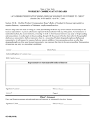 Document preview: Form OC-408 Licensed Representative's Full Disclosure of Conflict of Interest to Client - New York