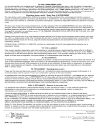 Form RFA-2 Request for Further Action by Carrier/Employer - New York, Page 2