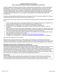 Form WTCVol-3 World Trade Center Volunteer&#039;s Claim for Compensation - New York, Page 2
