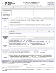 Form VF-3 Volunteer Firefighter&#039;s Claim for Benefits - New York