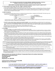 Form VF-3 Volunteer Firefighter&#039;s Claim for Benefits - New York, Page 2