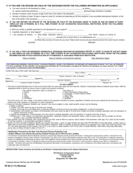 Form VF-62 Claim for Volunteer Firefighter Benefits in a Death Case - New York, Page 2