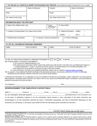 Form RS6418-W Application for Conversion of Service or Disability Retirement to Accidental Death Benefit for Victims of the 2001 World Trade Center Disaster - New York, Page 2