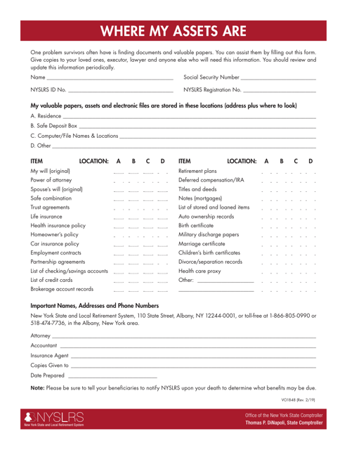 Form VO1848 Printable Pdf