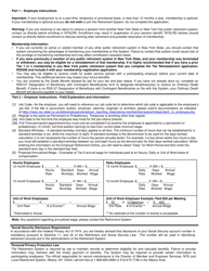 Form RS5420 Employees&#039; Retirement System Membership Registration - New York, Page 2