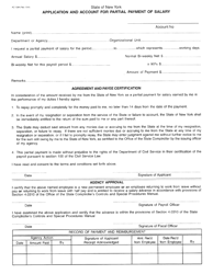 Document preview: Form AC1394 Application and Account for Partial Payment of Salary - New York