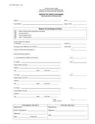 Form AC1476-P Report of Check Exchange - New York