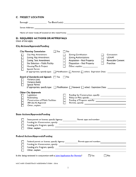 New York City Waterfront Revitalization Program Consistency Assessment Form - New York City, Page 2