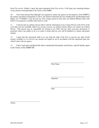 Form DP-2520 Enrollment in the Extended Military Benefits Program - New York City, Page 2