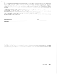 Form ACP2 Asbestos Handler Certification Application - New York City, Page 5