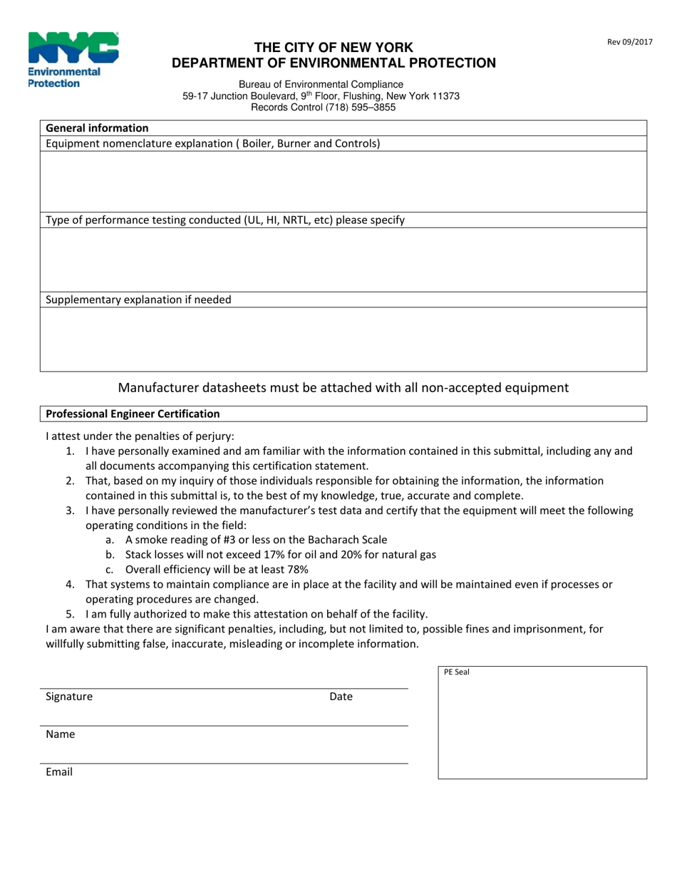 Compliance Certification Form - New York City, Page 2