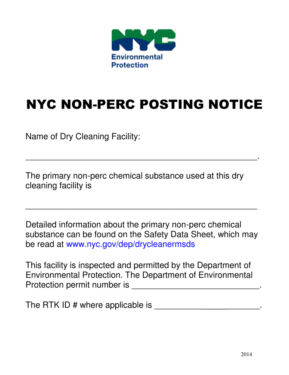 Nyc Non-perc Posting Notice - New York City, Page 1
