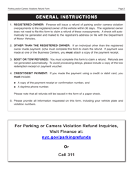 Form PV-0101 Parking/Camera Violations Refund Form - New York City, Page 2