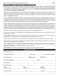 Parking/Camera Violations Payment Plan Request Form - New York City, Page 2