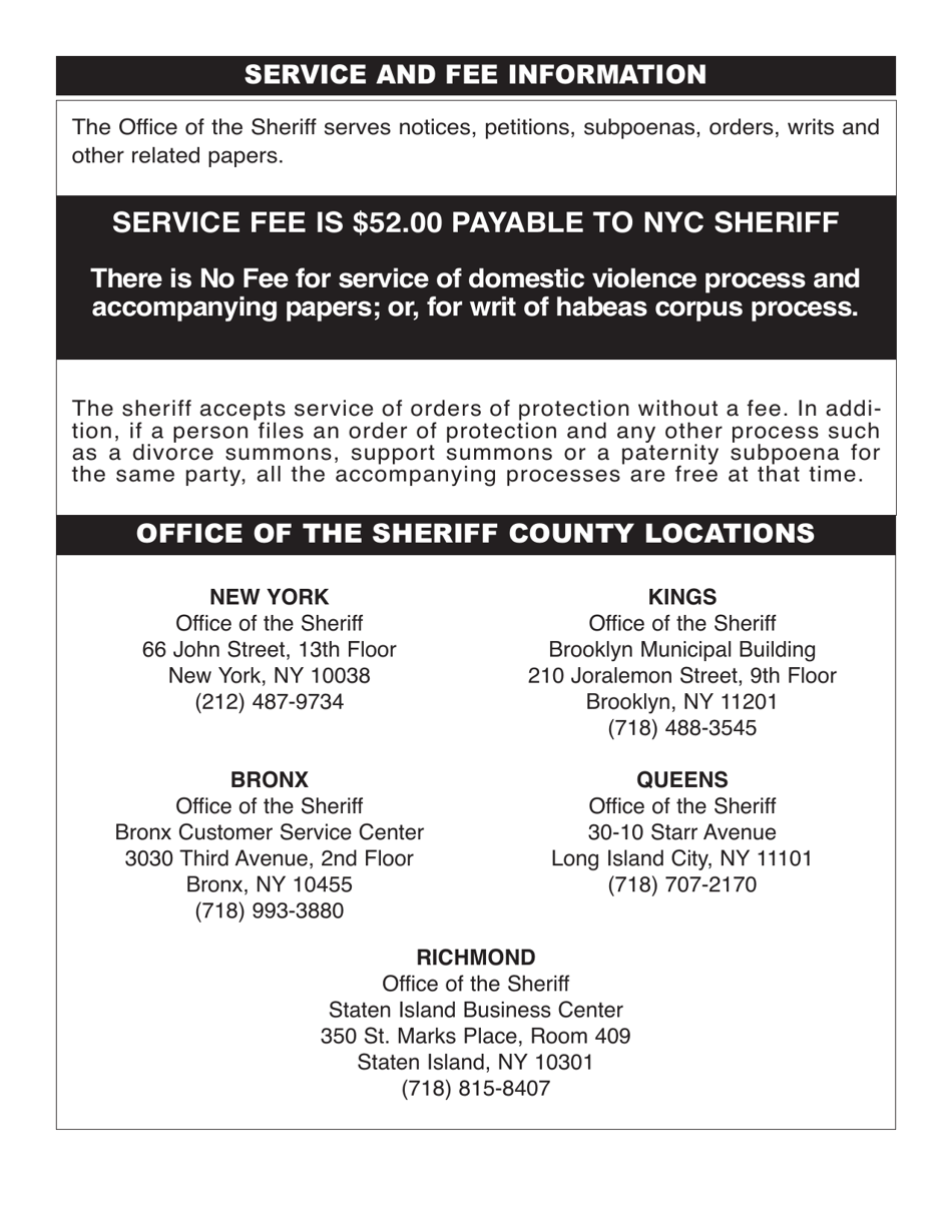 Form SHC-0609 Service of Process Intake - New York City, Page 3