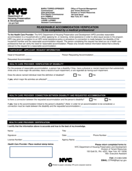 Reasonable Accommodation Request Form - New York City, Page 2