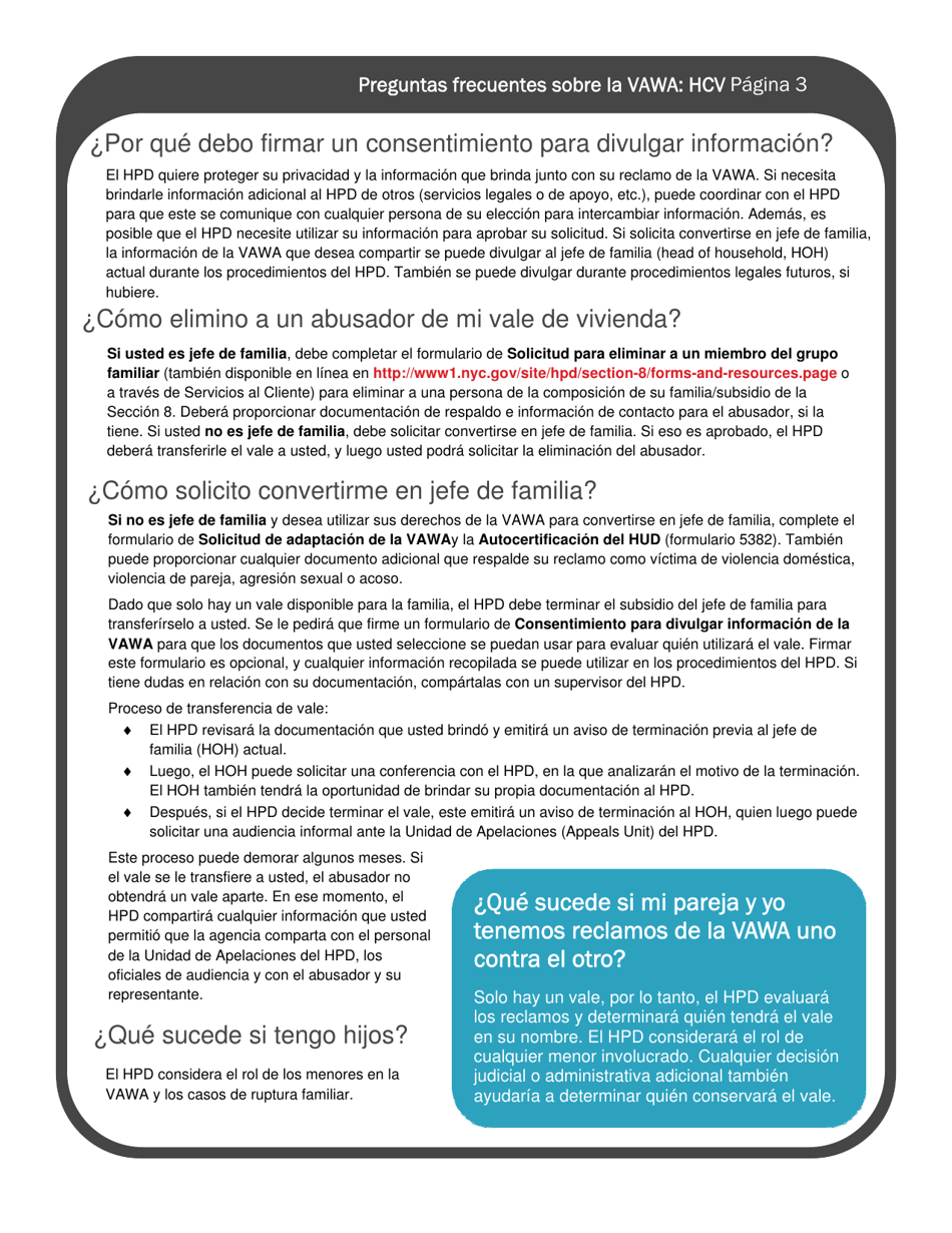 Formulario De Solicitud De Adaptacion De La Vawa Programas De Vale De Eleccion De Vivienda - New York City (Spanish), Page 7