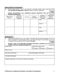 Form SFBIQ Supplemental Financial Background Investigation Questionnaire - New York City, Page 4