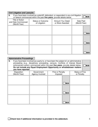 Form SFBIQ Supplemental Financial Background Investigation Questionnaire - New York City, Page 5