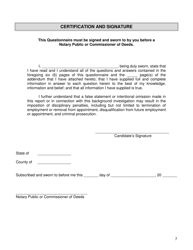 Form SFBIQ Supplemental Financial Background Investigation Questionnaire - New York City, Page 7