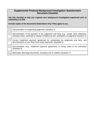 Form SFBIQ Supplemental Financial Background Investigation Questionnaire - New York City, Page 9