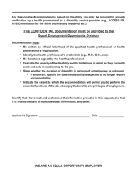 Form PD407-015 Reasonable Accommodation Request for Job Applicants - New York City, Page 3