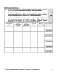 Form FBIQ Financial Background Investigation Questionnaire - New York City, Page 18