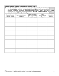 Form FBIQ Financial Background Investigation Questionnaire - New York City, Page 6