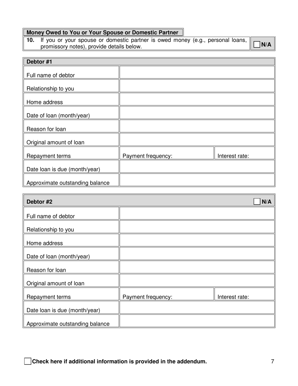Form FBIQ Financial Background Investigation Questionnaire - New York City, Page 7