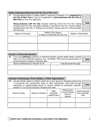 Form FBIQ Financial Background Investigation Questionnaire - New York City, Page 8