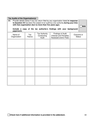 Supplemental Background Investigation Questionnaire - New York City, Page 33