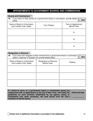 Background Investigation Questionnaire - New York City, Page 27