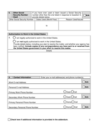Background Investigation Questionnaire - New York City, Page 3