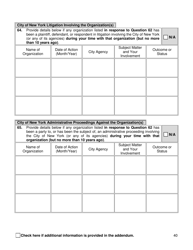 Background Investigation Questionnaire - New York City, Page 40