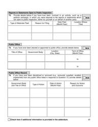 Background Investigation Questionnaire - New York City, Page 45