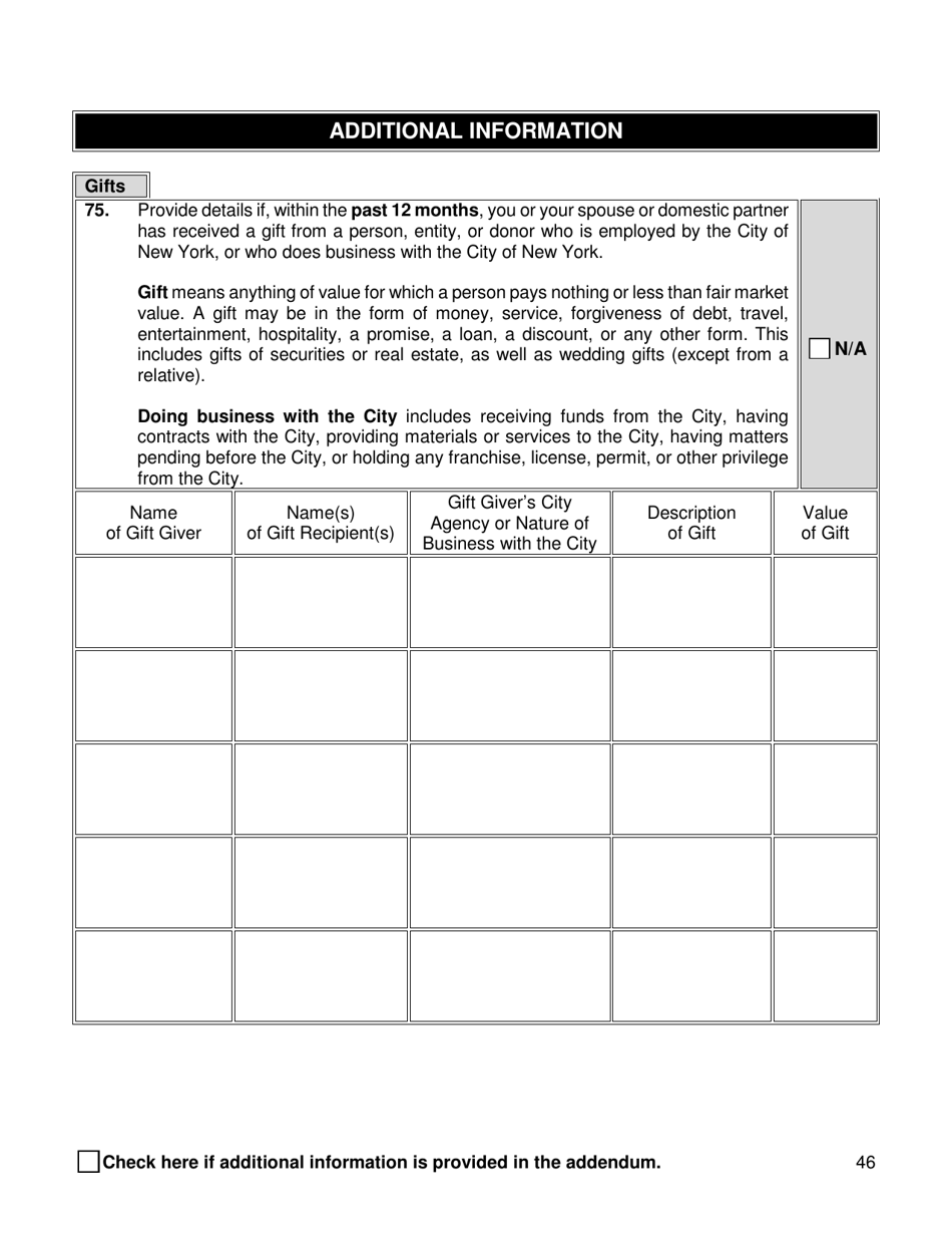 New York City Background Investigation Questionnaire Download Fillable Pdf Templateroller 7139