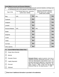 Background Investigation Questionnaire - New York City, Page 4