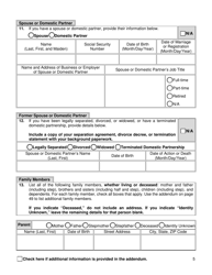 Background Investigation Questionnaire - New York City, Page 5
