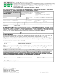 Application for a New York City Parking Permit for People With Disabilities - New York City (Italian), Page 3