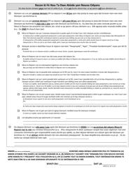 Form HD10 Request for a New Hearing After a Failure to Appear (Motion to Vacate a Default) - New York City (Haitian Creole), Page 2