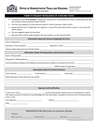 Form PPU2 Form to Request Reissuance of a Refund Check - New York City
