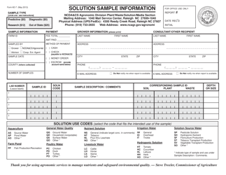Document preview: Form AD-7 Solution Sample Information - North Carolina