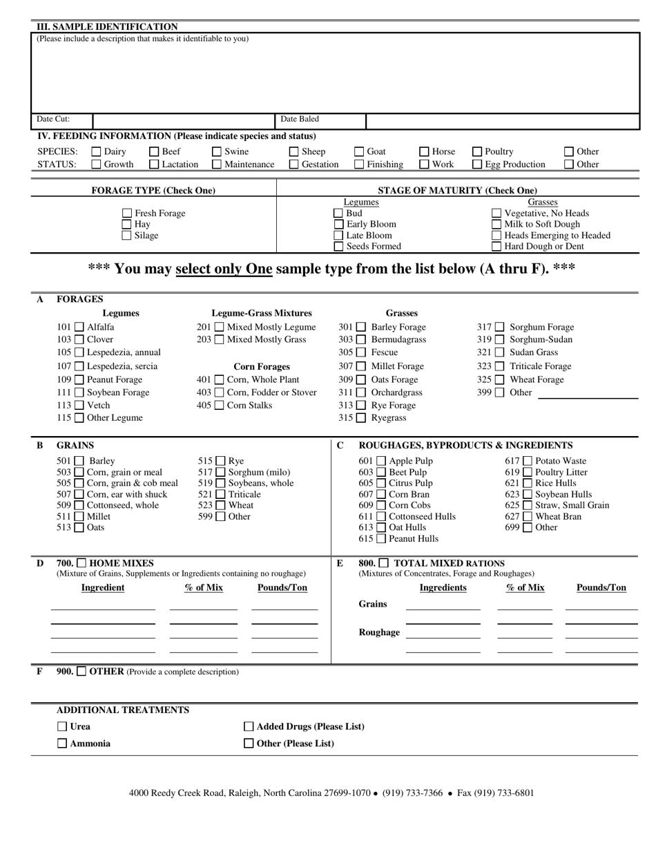 North Carolina Farm Feed Testing Service - No Commercial Samples Analyzed - North Carolina, Page 2