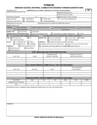 Form B2 &quot;Application for Air Permit to Construct/Operate - Emission Source (Internal Combustion Engines/Turbines/Generators)&quot; - North Carolina