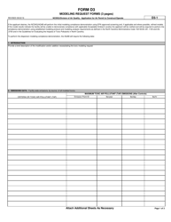 Form D3 &quot;Application for Air Permit to Construct/Operate - Modeling Request Forms&quot; - North Carolina