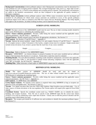 Form A.1 Toxics or Criteria Pollutant Modeling Protocol Checklist - North Carolina, Page 2
