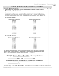 General Permit Application Form for Concrete Batch Plants - North Carolina, Page 3