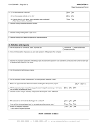 Form DCM MP-1 Application for Major Development Permit - North Carolina, Page 3